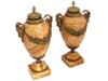 19TH C FRENCH LOUIS XVI MARBLE AND BRONZE CASSOLETTES PIC-1