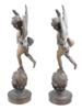 CAST METAL CHERUBS FIGURES AFTER EMILE BRUCHON PIC-2