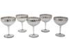 ART DECO STERLING SILVER OVERLAY LARGE GLASS GOBLETS PIC-1