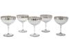 ART DECO STERLING SILVER OVERLAY LARGE GLASS GOBLETS PIC-0