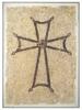 ANCIENT BYZANTINE PERIOD MOSAIC BYZANTINE CROSS PIC-0