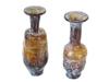 TWO ANCIENT ROMAN GLASS VASES WITH RELIEF FACE IMAGES PIC-1