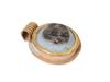 ANCIENT ROUND CARVED AGATE EYE PENDANT IN GOLD FITTINGS PIC-1