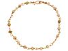 ANCIENT ROMAN GOLD NECKLACE BRACELET WITH GLASS BEADS PIC-2