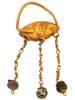 ANCIENT GLASS EYE PENDANT AGAINST EVIL IN GOLD FITTINGS PIC-1