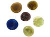 SIX ANCIENT ROMAN MULTICOLOR GLASS TOKENS WITH IMAGES PIC-0