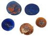 FIVE ANCIENT ROMAN MULTICOLOR GLASS TOKENS WITH IMAGES PIC-1