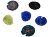 ANCIENT MULTICOLOR GLASS TOKENS WITH RELIEF IMAGES PIC-1