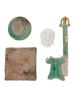 GROUP OF DIVERSE ANCIENT POTTERY ITEMS AND CORAL STONE PIC-3