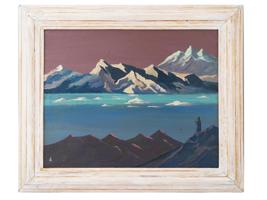 RUSSIAN AFTER NICHOLAS ROERICH LANDSCAPE PAINTING