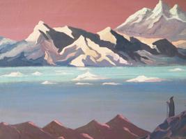 RUSSIAN AFTER NICHOLAS ROERICH LANDSCAPE PAINTING