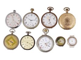 LOT OF VARIOUS ANTIQUE POCKET WATCHES AND CHRONOMETER