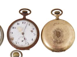 LOT OF VARIOUS ANTIQUE POCKET WATCHES AND CHRONOMETER