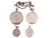 FOUR ANTIQUE 900 AND 800 SILVER POCKET WATCHES PIC-1