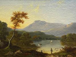 19TH C ENGLISH LANDSCAPE PAINTING BY JOHN GLOVER