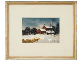 MAURICE DE VLAMINCK FRENCH WATERCOLOR PAINTING