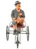 VINTAGE LAUREL AND HARDY FIGURINES ON A TANDEM BIKE PIC-2