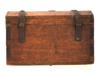 ANTIQUE WOODEN TRINKET BOX WITH FASTENINGS AND LOCK PIC-4