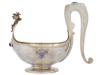 RUSSIAN SILVER GEMSTONE KOVSH LADLE PIC-2