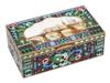 RUSSIAN GILT SILVER ENAMEL BOX WITH MOSCOW KREMLIN PIC-0