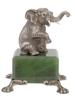 IMPERIAL RUSSIAN SILVER AND JADE ELEPHANT FIGURE PIC-3