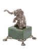 IMPERIAL RUSSIAN SILVER AND JADE ELEPHANT FIGURE PIC-1