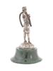 RUSSIAN SILVER ON JADE BASE FIGURE OF VILLAGE MAN PIC-2