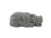 RUSSIAN CARVED BLACK JADE RUBY FIGURE OF A HIPPO PIC-2