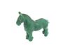 RUSSIAN CARVED HARD STONE FIGURE OF HORSE W RUBY EYES PIC-0
