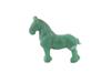 RUSSIAN CARVED HARD STONE FIGURE OF HORSE W RUBY EYES PIC-2