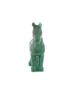 RUSSIAN CARVED HARD STONE FIGURE OF HORSE W RUBY EYES PIC-4