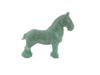 RUSSIAN CARVED HARD STONE FIGURE OF HORSE W RUBY EYES PIC-1