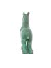 RUSSIAN CARVED HARD STONE FIGURE OF HORSE W RUBY EYES PIC-3