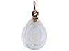 RUSSIAN 14K GOLD CARVED ROCK CRYSTAL EGG PENDANT PIC-0