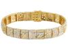 VINTAGE 18K GOLD WITH WHITE DIAMONDS BRACELET PIC-1