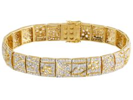 VINTAGE 18K GOLD WITH WHITE DIAMONDS BRACELET