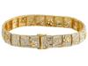 VINTAGE 18K GOLD WITH WHITE DIAMONDS BRACELET PIC-0