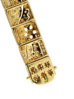 VINTAGE 18K GOLD WITH WHITE DIAMONDS BRACELET