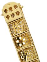 VINTAGE 18K GOLD WITH WHITE DIAMONDS BRACELET