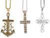 LOT OF VINTAGE 925 STERLING SILVER CROSS NECKLACES PIC-3