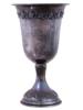 VINTAGE JUDAICA STERLING SILVER FLORAL KIDDUSH CUP PIC-0