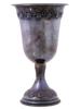 VINTAGE JUDAICA STERLING SILVER FLORAL KIDDUSH CUP PIC-3