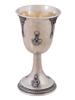 VINTAGE JUDAICA STERLING SILVER FILIGREE KIDDUSH CUP PIC-0