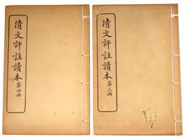 ANTIQUE CHINESE BOOKS SET QINGWEN COMMENTARY READER