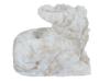 ANCIENT SUMERIAN HAND CARVED MARBLE SPHINX FIGURINE PIC-2