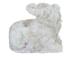 ANCIENT SUMERIAN HAND CARVED MARBLE SPHINX FIGURINE