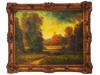 ANTIQUE SIGNED 19TH C LANDSCAPE OIL PAINTING PIC-0