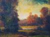 ANTIQUE SIGNED 19TH C LANDSCAPE OIL PAINTING PIC-1