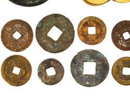 ANTIQUE CHINESE CASH MONEY COINS FROM VARIOUS PERIODS