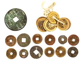 ANTIQUE CHINESE CASH MONEY COINS FROM VARIOUS PERIODS